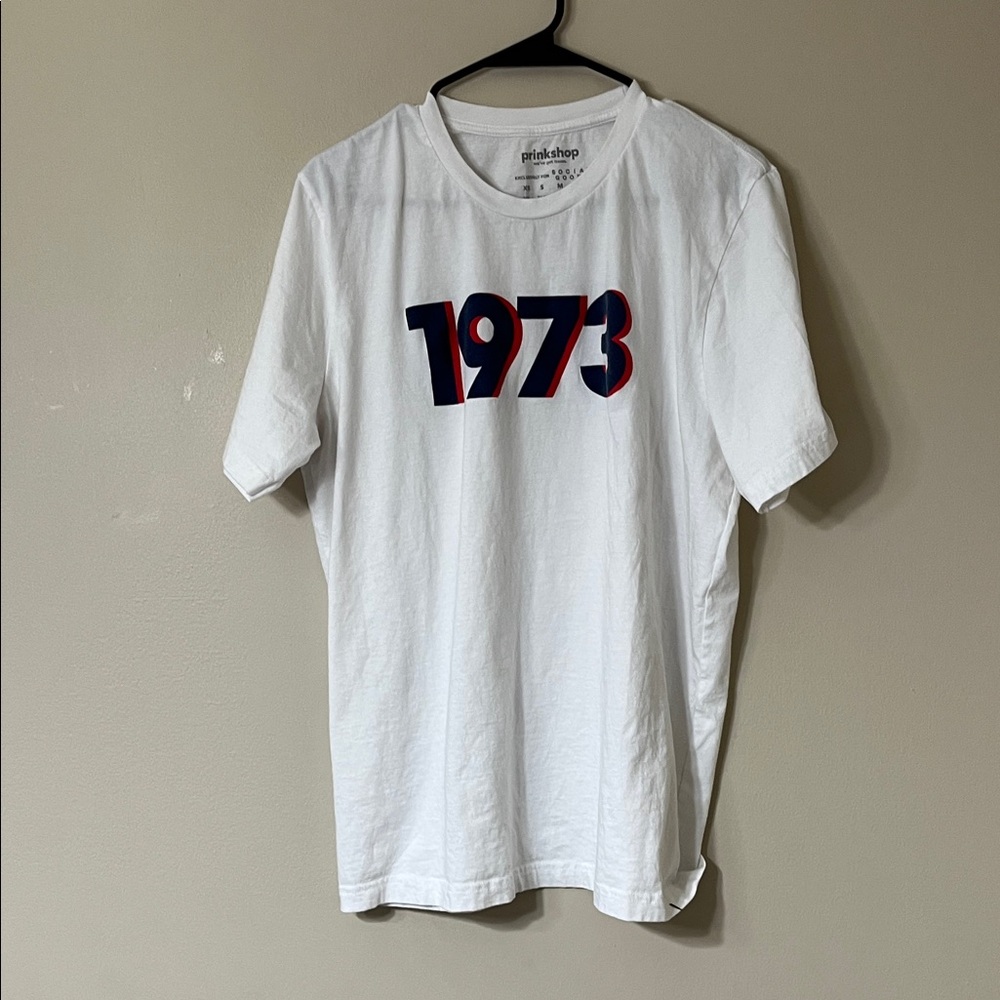 White Graphic Tee with 1973 Design